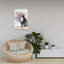 «Curious Cat and Butterfly Playful Contemporary Butterfly Cat Nature Portrait», reproduction d'art mural-129707612