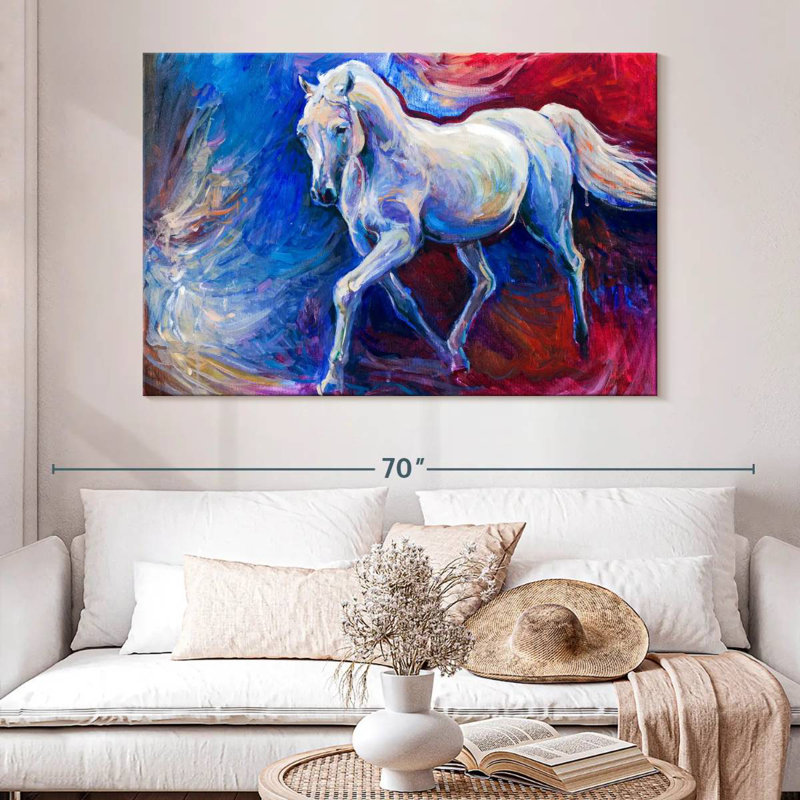 Brampt Horse coloré, H 34 po x l 51 po