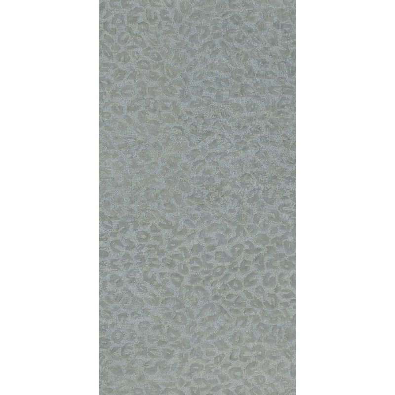 Leopardess Soft Gray Hand-Tufted Responsible Wool Rug, Runner 2'6" x 5'