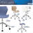 Techni Mobili Modern Height Adjustable Office Task Chair