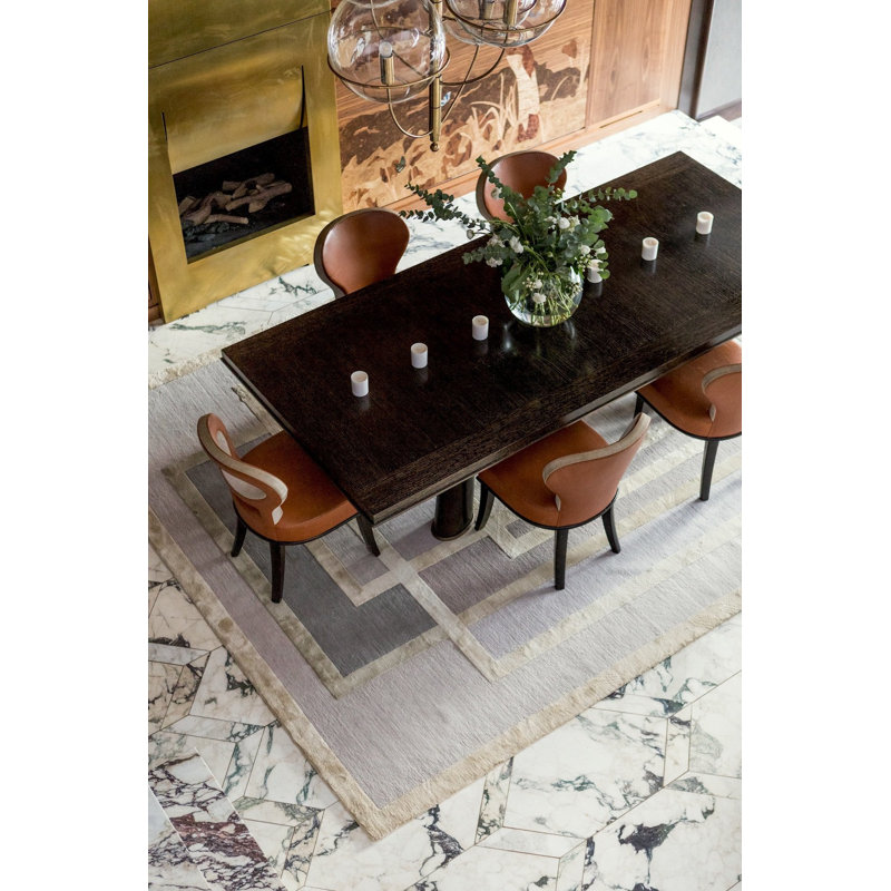 David Rockwell Platinum Metallic Area Rug, Rectangle 10' x 14'