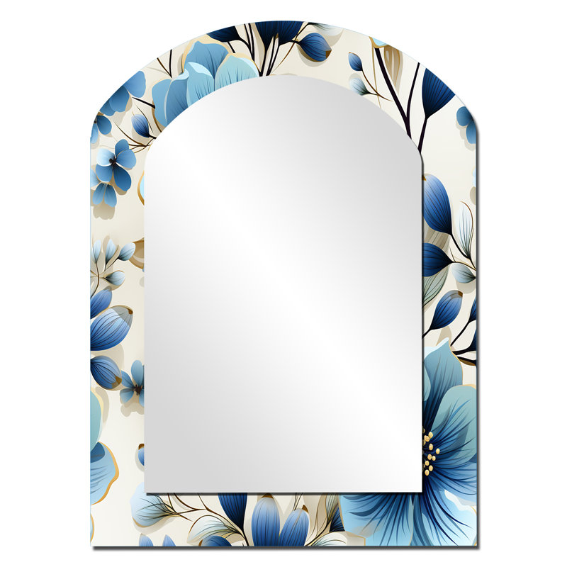 Miroir mural à arche bleue, 34 po x 25 po