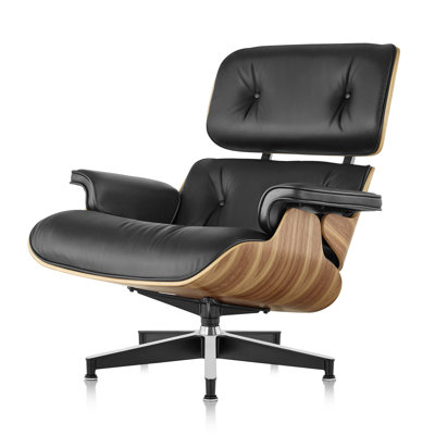 Mid Century Chaise Lounge Chair With Ottoman, Top  Grain Leather, Modern Office Chair Classic Design, Heavy Duty Base Support For Living Room Study Lo by Corrigan Studio