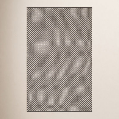 Trellis Grey Handwoven Indoor/Outdoor Rug