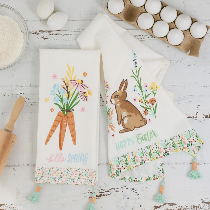  Spring Bunny Dishtowel Set/2
