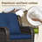 2-Person Polyethylene (PE) Wicker Outdoor Conversation Sets with 2 Chairs And 2 Ottomans-2034235008