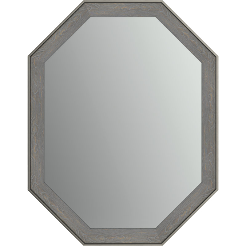 Delta Octagonal Standard Float Mount Framed Bathroom / Vanity Mirror, 45.83" x 32.64"
