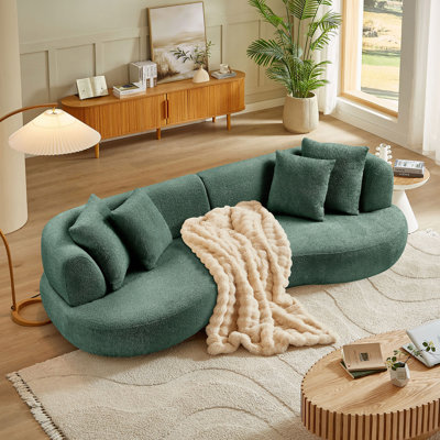 Canapé modulaire incurvé 102,36 pouces Mid Century Modern