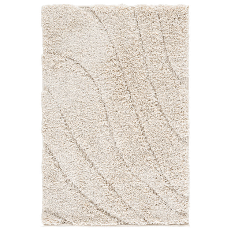 Ashal Abstract Cream Area Rug