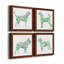 Tapisserie Labrador - ensemble de 4 peintures sur toile encadrées-60147991-60147998