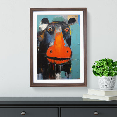 Hippo Expressionism - Framed Print