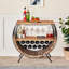 Cork Catcher Accent Table With Wine and Stemware Racks