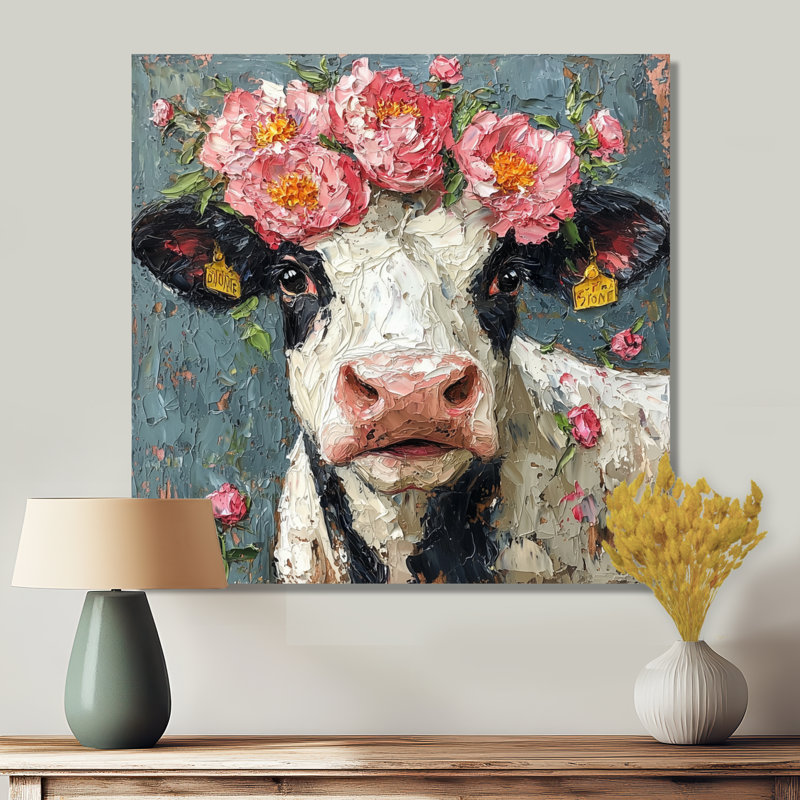 «Dosh Cow», reproduction d'art sur toile encadrée, Toile tendue, Ne s’applique pas, H 30 po x l 30 po