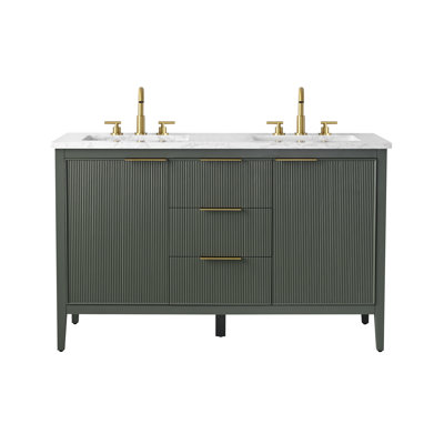 Bilroy 54" Pine Double Bathroom Vanity