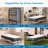 31''W Folding Rollaway Bed With 5'' Mattress, Dustproof Bag & Baffle for Guest Room-1464892529