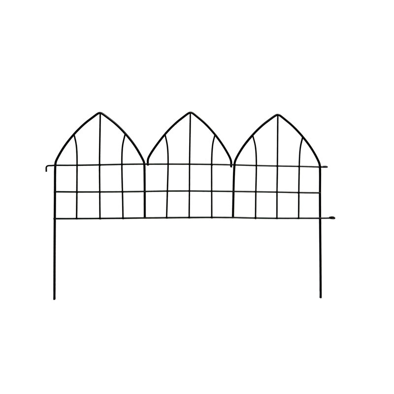Bordure de bordure gothique - Ensemble de 3 bords de jardin décoratifs en acier