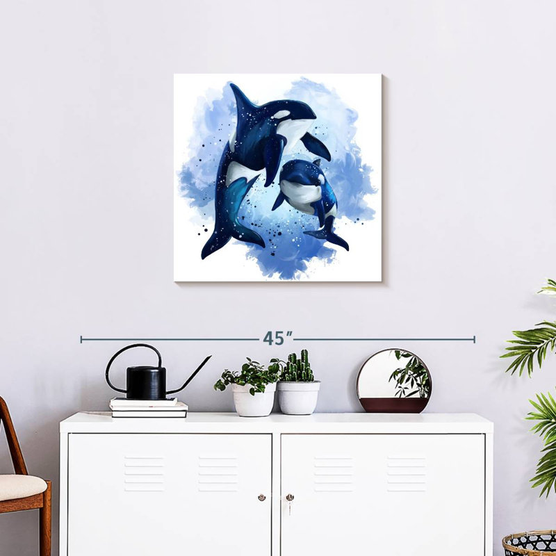 Crowle Orcas, 24" H x 24" W