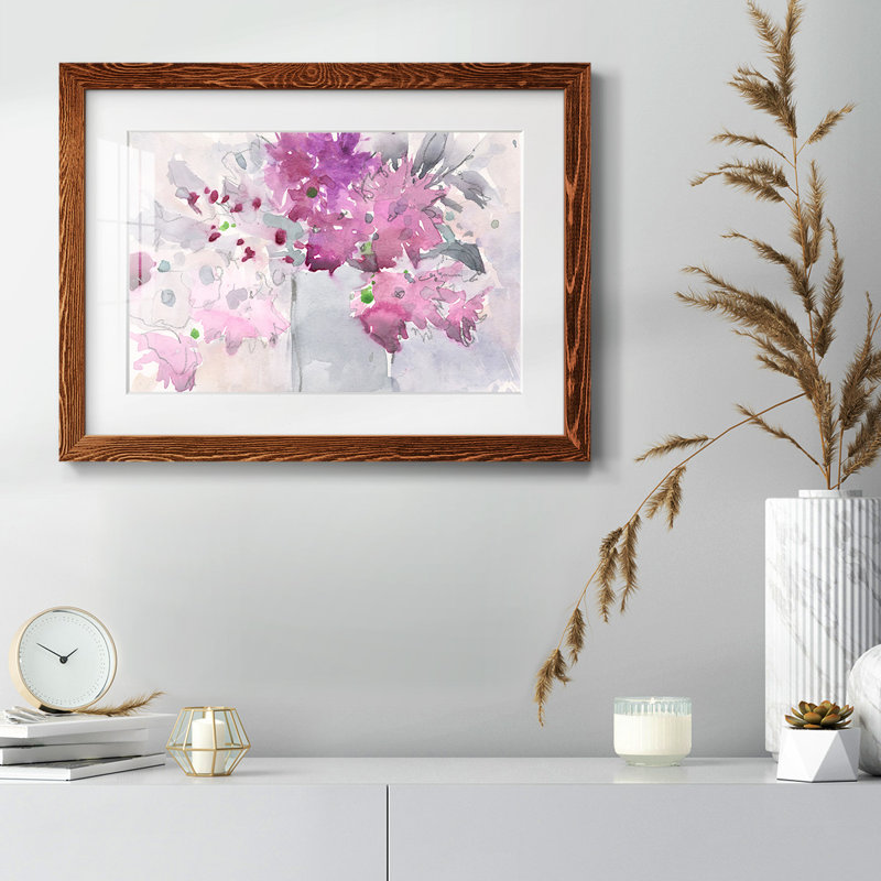 Cadre floral I - reproduction encadrée rustique avec tableau mat, Érable, H 28 po x l 42 po