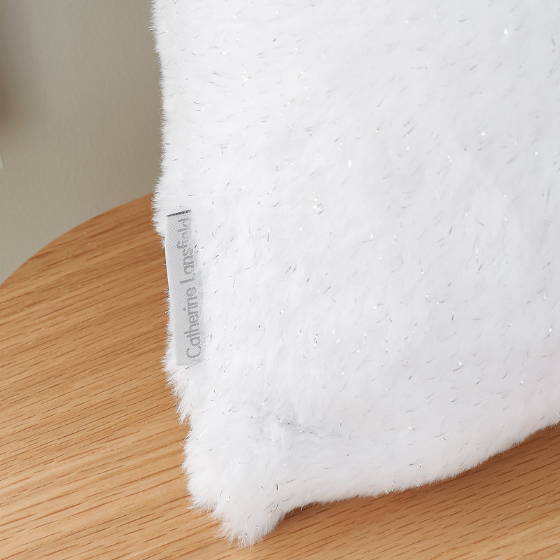 Cosy Glamour Fur Cushion Cover White