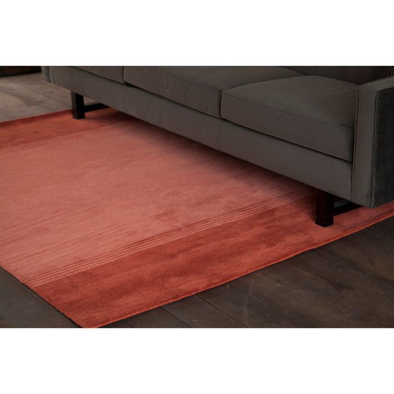 Tapis rouge en laine touffeté à la main Metro, Rectangulaire 2 pi x 3 pi