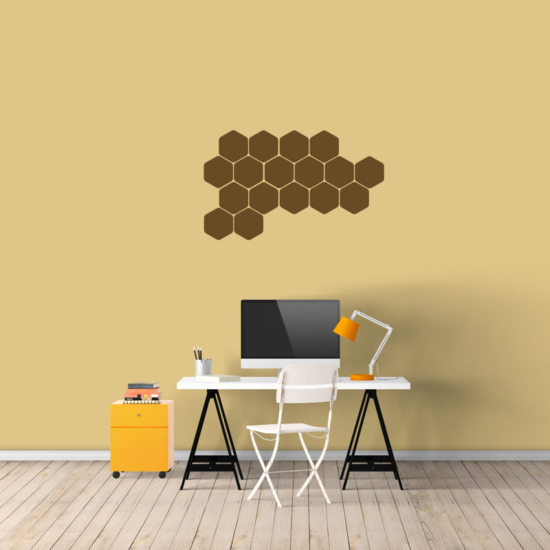 Adhésif décoratif en forme de nid d’abeille, Brun
