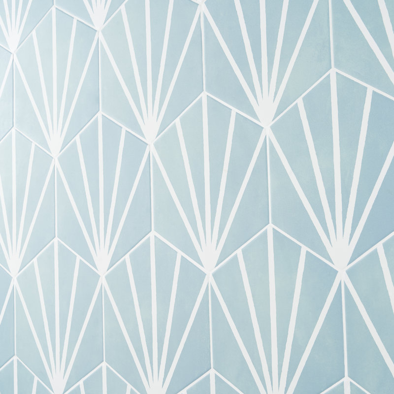 GeoHex Deco 8" Hexagon Matte Porcelain Floor and Wall Tile (9.03 Sq. Ft. / Case), Turquoise