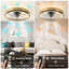 Ventilateur de plafond 19,68 po à DEL 20 W avec lumières et télécommande, intensité variable et températures de couleur