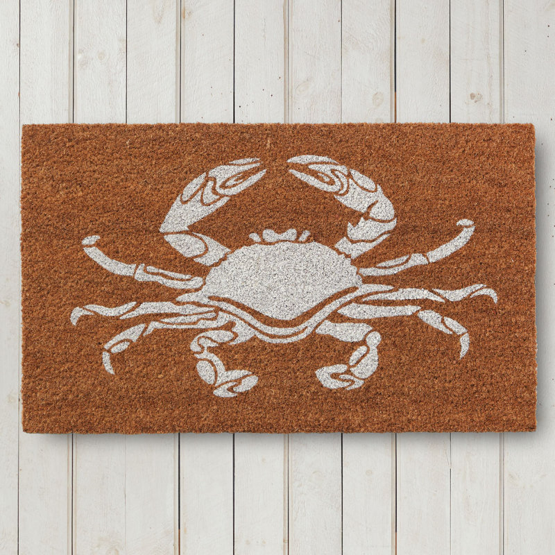 White Crab Doormat 18x30