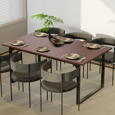 56"-71" 4-8 People Extendable Wood Dining Table