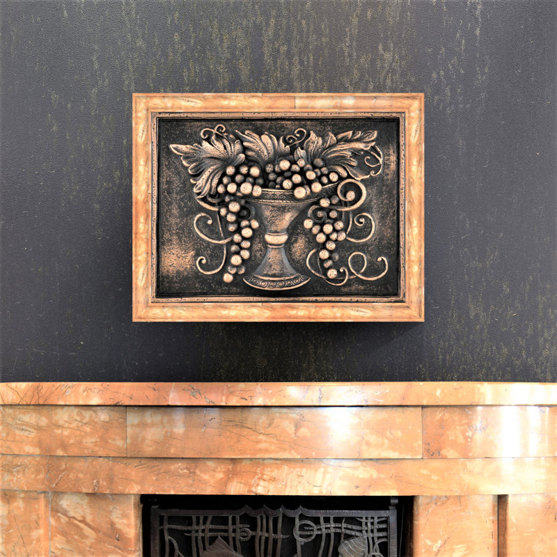 Plaque murale dosseret en métal tuile fabriquée à la main luxuriante bronze huilé 12 x 16