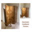 Paravent 3 panneaux en bois massif brun-171335795