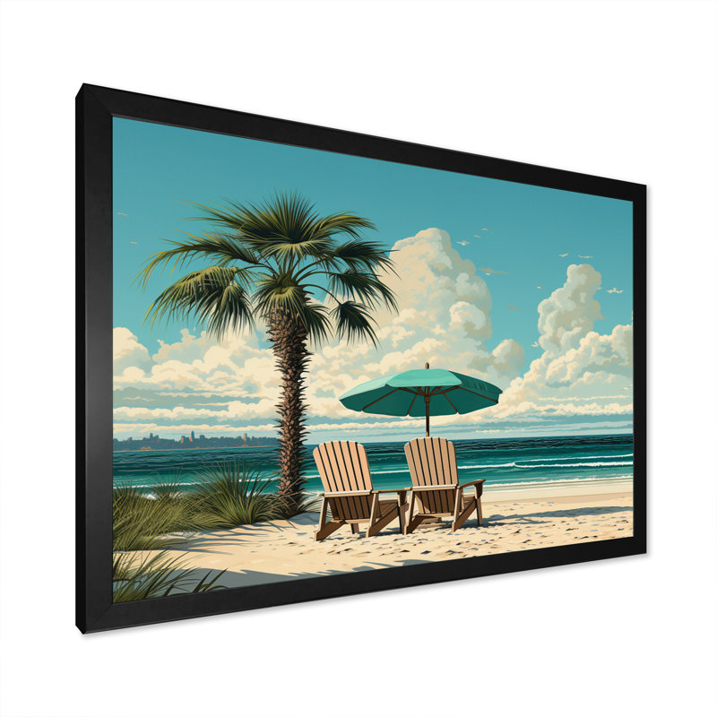 Phan sur toile, H 30 po x l 40 po x P 1,5 po, Cadre simple noir
