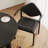Black Solid back side Chair(Set of 2)