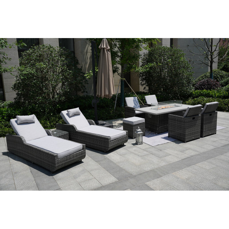 Aerolyn 8 - Person Patio Conversation Set with Cushions