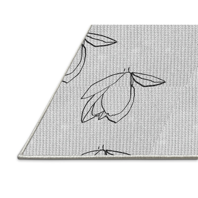Tissé à la machine à partir de laine et de polyester gris clair Tapis décoratif, Rectangle 8 pi x 12 pi