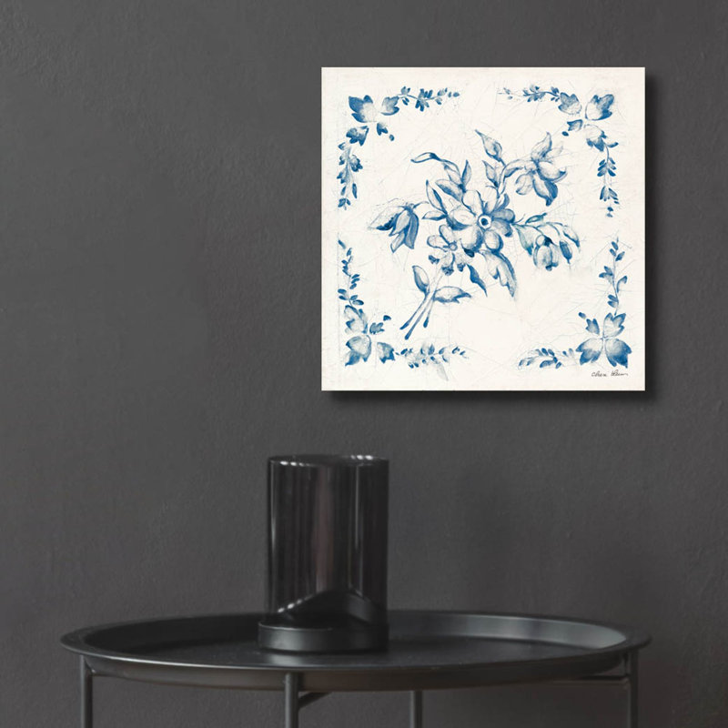 «Suédois tuile 3 bleu» par Cheri Blum, art mural en verre acrylique, H 12 po x l 12 po x P 0,13 po