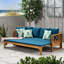 Lit de jour Long Beach avec éléments rustiques, bois, lit de jour Water-Fabrics, bois manufacturé et couches