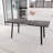 55.12-70.87 Inch Adjustable Extendable Dining Table, Medieval Industrial Style Gray Rectangular MDF Table With Black Metal Legs For Home Kitchen