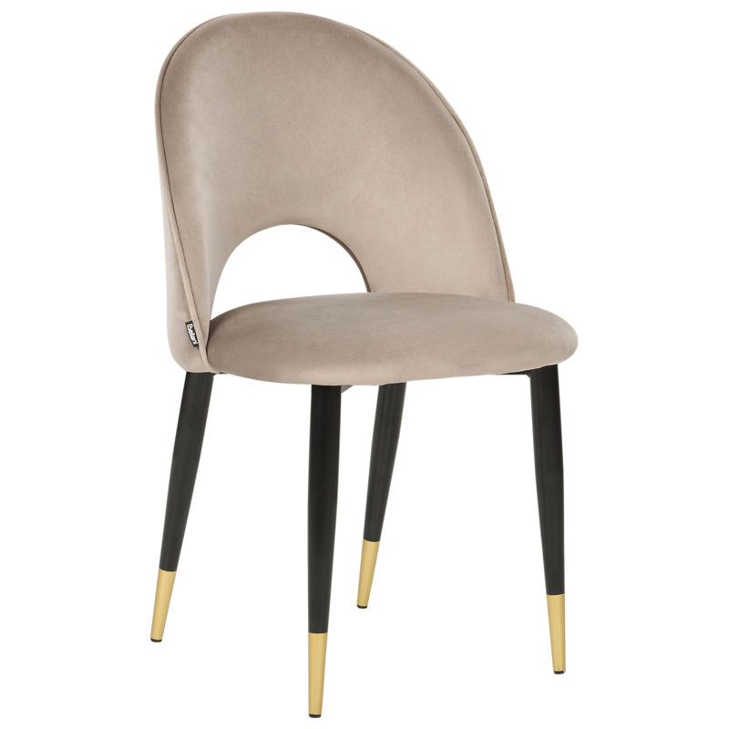 Abdulkhalek 48cm H Polyester Upholstered Upholstered Back Side Chair, Beige