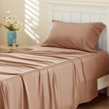 Bedsure Sheet Sets, Cooling Sheets, Rayon Derived from Bamboo, Breathable & Soft, Deep Pocket Up to 16 Inches