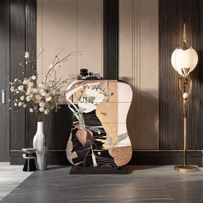 Armoire en bois de noyer avec tiroirs de rangement