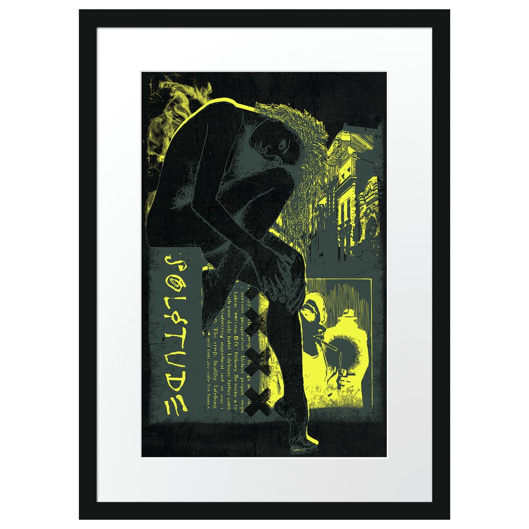 Gerahmtes Poster Solitude Black