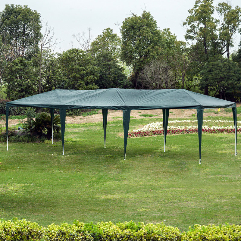 Tente pour fête en acier l 30 pi x P 10 pi, Vert