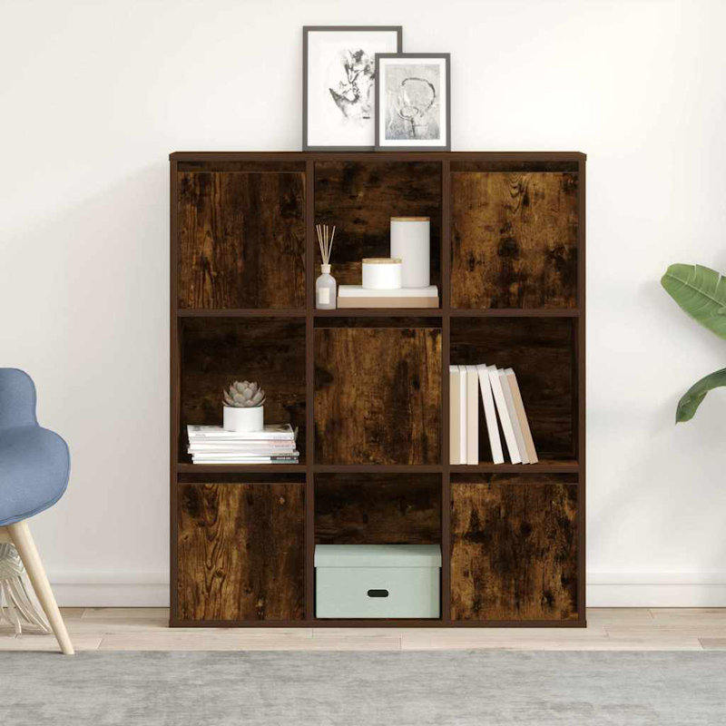 Bookcase 89X24x101.5 Cm Engineered Wood, Smoked Oak