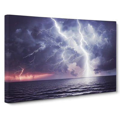 Hopeful Lightning Storm - Wrapped Canvas