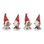 Figurine gnome d'hiver sur skis (ensemble de 4)