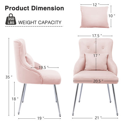 Dorsi Velvet Upholstered Button Tufted Modern Dining Chair