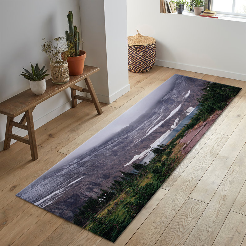 Floral Medley Non-Woven Soft Type Printed Rug with Vibrant Hues for a Unique Touch in Any Room Setting, Runner 2'8" x 9'2"