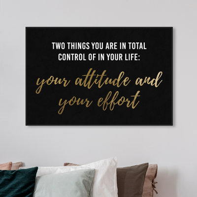 «Attitude and Effort», reproduction d'art sur toile