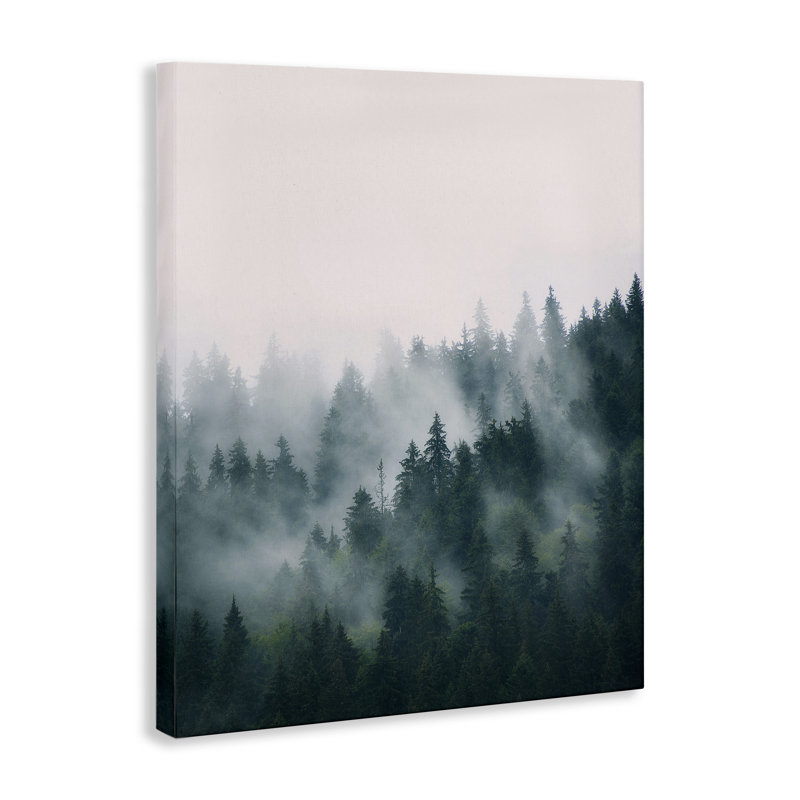 "Stupell Industries Misty Forest Trees", art mural sur toile par Sissi et Seb, H 40 po x l 30 po x P 1,5 po
